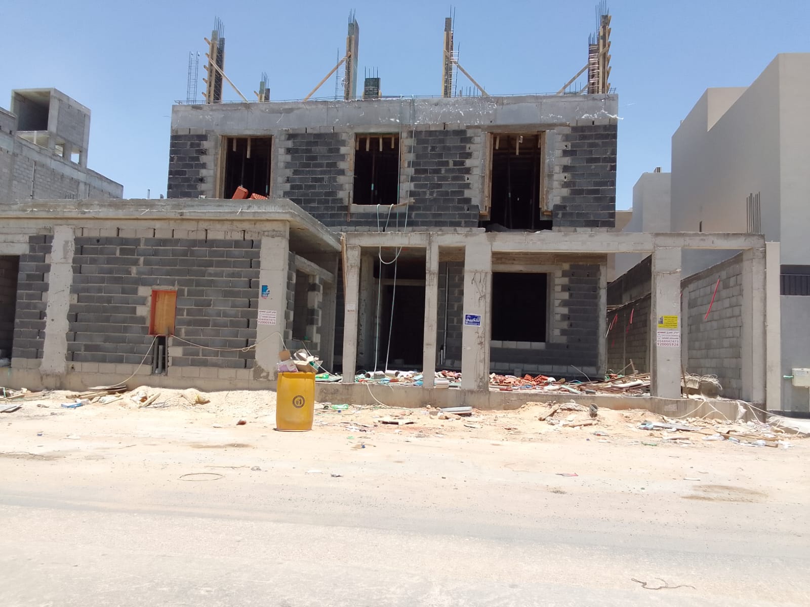 مشروع فيلا قيد التنفيذ